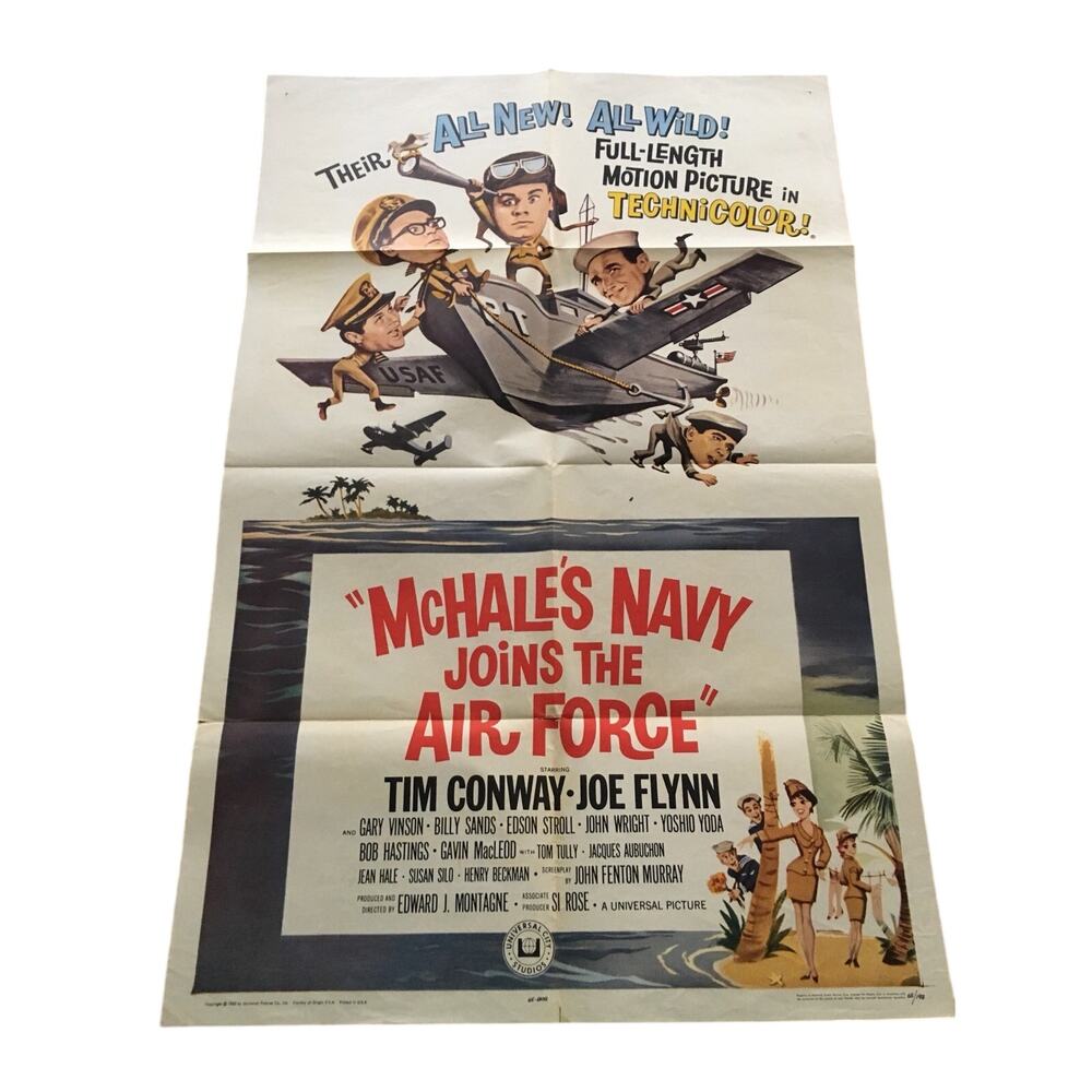 Movie Poster McHale's Navy Joins The Air Force One 65/198 VINTAGE 1965 SEQUEL